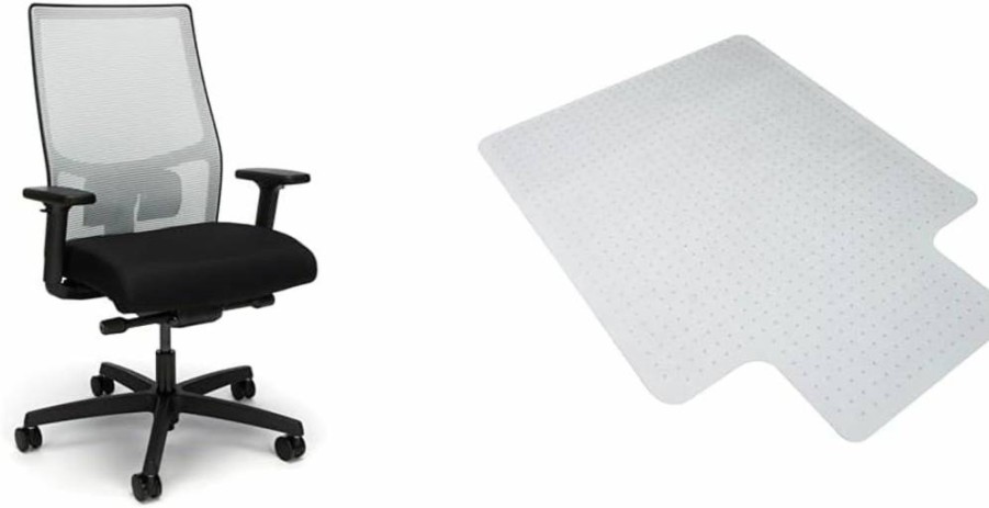 HON Ignition 2.0 Ergonomic Office Chair with Adjustable Lumbar Support, Tilt Mechanism & Swivel Casters - Breathable Mesh Back for All-Day Comfort - Home & Professional Workspace Task Chair
