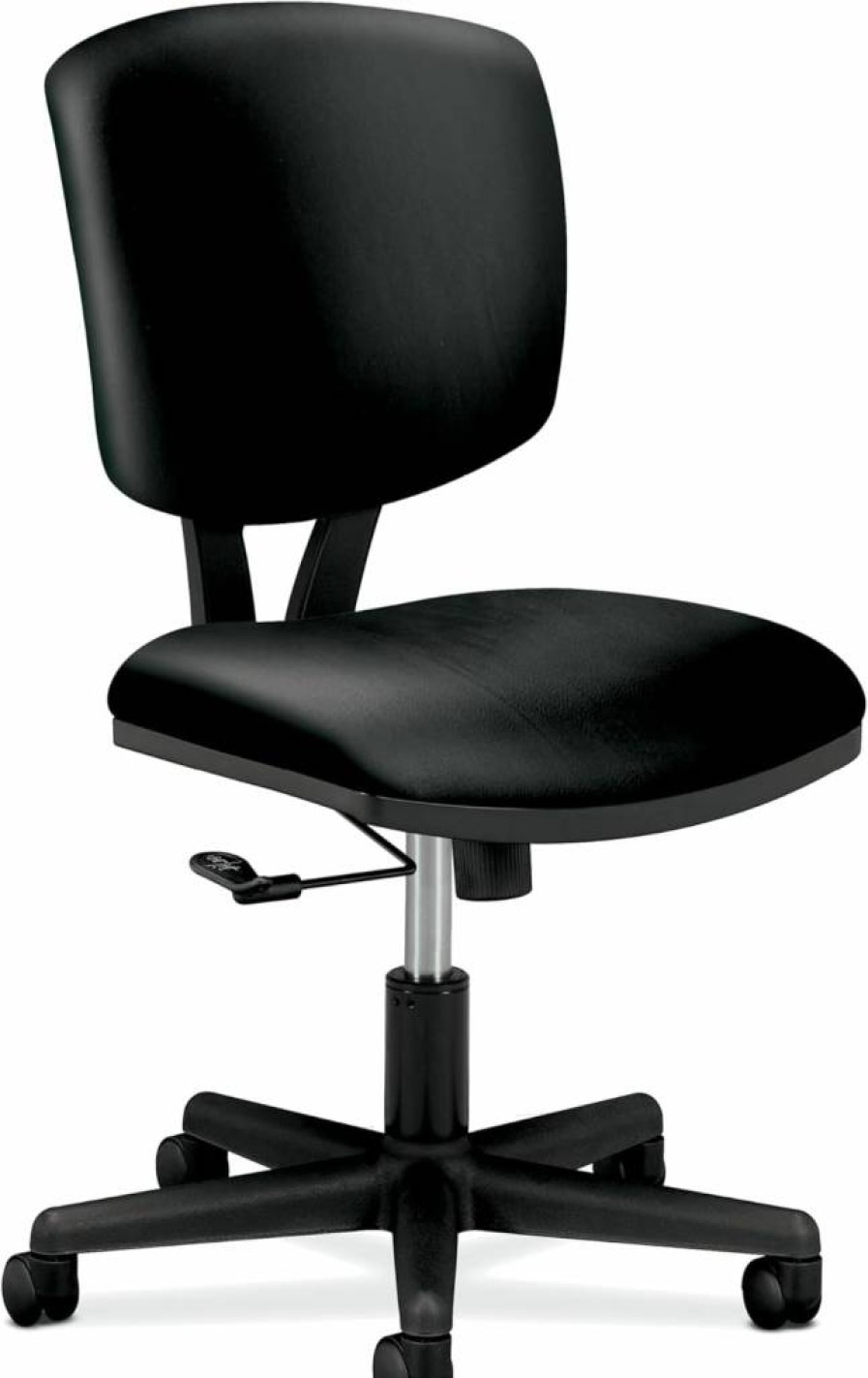 HON Volt Ergonomic Standing Desk Chair with Foot Rest - Armless Reclining Office Chair, Center Tilt Mechanism, Black Fabric