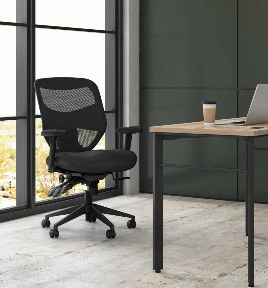 HON Prominent Ergonomic Office Chair with Adjustable Height, High Back Support, and Foot Rest for Comfortable Seating