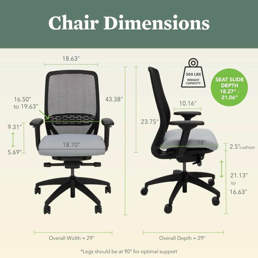 HON Nucleus Black Ergonomic Office Chair with Mesh Back, Synchro-Tilt Recline, Adjustable Lumbar Support & Armrests, Swivel Wheels for Home & Task Work